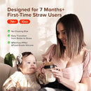 thyseed PPSU Weighted Straw Cup with Handles Toddlers Transition Bottles to Sippy Cups No Spill Learner Milk Water Baby Bottle Soft Silicone Spout Dishwasher Safe BPA Free 6+ Months 10oz/300mL 1 Pack by TinyTreasures Baby Boutique