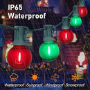 GOOTHY 50Ft Outdoor Red/Green Christmas Lights, G40 Globe Patio String Lights with 25 Ceramic Colorful Bulbs(2 Spare), Outside Christmas Lights for Holiday Party Backyard Christmas by GreenHaven Gardens
