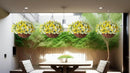 Artificial Silk Flowers Hanging Baskets Outdoors,Chrysanthemum with Eucalyptus Leaves Arrangement for Garden Yard Decor,Faux Plant in Metal Coconut Lining Flowerpot(Yellow) by GreenHaven Gardens