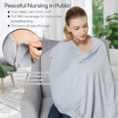 Nursing Cover & Baby Nursing Poncho,Multi Use Breastfeeding Cover for CarSeat Canopy, High Seat Cover, Stroller Cover, Shopping Cart Cover,Nursing Scarf for Boy and Girl by Kefee Kol (Grey) by TinyTreasures Baby Boutique