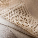 Sutuo Home Boho Curtains for Bedroom Nursery, Bohemian Semi-Blackout Geometric Crochet Hollow Lace Patchwork with Textured Linen Fabric Farmhouse Tassels Rod Pocket Window Drapes, 59"W x 72"L, 1 Panel by CozyNest Decor