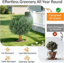 Artificial Cedar Shrubs Ball Trees with Ground Spike, 24.6 inche Tall UV-Resistant Fake Outdoor Plants Evergreen Trees, Realistic Faux Pine Bushes for Front Porch Home Patio Garden, 1 Pcs by GreenHaven Gardens