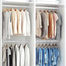 STORAGE MANIAC Hanging Closet Rod, Adjustable Width and Height Closet Hanging Organizer, Space-Saving Clothes Hanging Bar, Closet Extender Hanging Rod Double Closet Hanging Rod, 2 Pack Chrome by CozyNest Decor