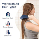 Crave Naturals Glide Thru Detangling Hair Brush for Adults and Kids - Detangler Hairbrush for Curly or Straight, Wet or Dry Hair - Gentle on Tangles Comb - Navy Blue and Blue Cheetah (Pack of 2) by TinyTreasures Baby Boutique