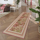 2x6 Runner Rug Impressionist-Style Vintage Kitchen Rugs Non Slip Washable Soft Carpet Runner for Kitchen Laundry Bedroom Bathroom, Pink by TinyTreasures Baby Boutique