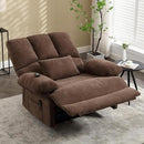 Oversized Power Recliner Chair 350lb with Hidable Cup Holders, Extra Wide Large Big Electric Recliner Chair with Lumbar Support Pillow Nursery Chair Living Room (Power, BROWN-ET6008) by CozyNest Decor
