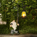 Solar Garden Gnome Decor Outdoor Statue - Gnome With LED Waterproof Sculptures Lights, Cute Gnome Pond/Yard Statues Outside Decoration, Home, Lawn, Patio, Resin Animal Ornament, Women/Gardening Gift by CozyNest Decor
