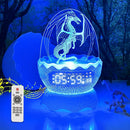 Unique Dragon Egg Digital Clock Ok to Wake Up Alarm Clock with Night Light / Lullaby White Noise / Bluetooth Speaker, Remote Control 16 Colors & Brightness & Volume, Cool Dragon Gift for Kids/Adult by TinyTreasures Baby Boutique