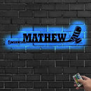 Personalized Ice Hockey Neon Sign - Hockey Sticks Custom Name Sign, LED Lights Signs Neon Signs for Wall Decor, Gift for Players, Fans, Sports Room Decoration by CozyNest Decor
