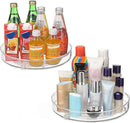 URALFA 2-Pack Lazy Susan Cabinet Organizer, Plastic Rotating Round Lazy Susan Turntable for Cabinet, Pantry, Countertop, Table, Fridge, 10.5 Inch by CozyNest Decor