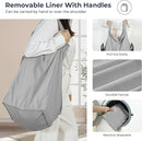 STO STO Laundry Hamper 3 Section, 120L Rolling Laundry Sorter Cart with Removable and Washable Liner Bag, Rolling Clothes Hamper with Metal Handle for Laundry Room and Bedroom, Gray by CozyNest Decor