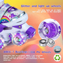 Girls Roller Skates for Kids Beginners 4 Size Adjustable Roller Skates, Light UP 8 Wheels for Girls Roller Skate Fun Illuminating Roller Skate for Kids Boys patines para niñas by TinyTreasures Baby Boutique