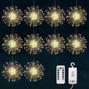 Firework Lights,10 Pack LED Copper Wire Fireworks Lights Fairy Lights Christmas Hanging Dimmable String 8 Modes Waterproof with Remote Control by GreenHaven Gardens