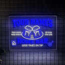 Personalized Bar Neon Sign Custom Beer Home Bar Lights Decor Acrylic Table LED Lighted Signs for Men Restaurant Coffee Man Cave Workshop Garage Poker Signs Gifts by CozyNest Decor