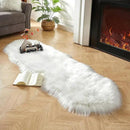 AMTOVO Faux Sheepskin Rug, White Ultra Soft Fluffy Shag Area Rug, 2 x 6 ft Faux Fur Rug for Bedroom Sofa Throw Cushion Room Decor, Sheepskin by CozyNest Decor