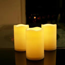 iZAN 3-Pack Outdoor Flameless LED Battery Operated Candles with Remote Waterproof Flickering Electric Pillar Candles for Halloween Chirstmas Home Wedding Party Festival Décor Long Battery Life 3”x5” by GreenHaven Gardens