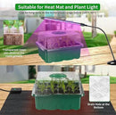 120 Cells Reusable Seed Starter Tray, 10 Pack Seedling Starter Kit for Greenhouse Propagator Station Planting Growing (Green) by GreenHaven Gardens