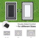 OLANLY Outdoor Rug 5x8 ft Waterproof, Reversible Outdoor Plastic Straw Rug, RV Mat, Indoor Outdoor Carpet Clearance for Patio, Camping, Balcony, Deck, Backyard, Black & White by GreenHaven Gardens