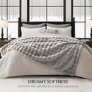 EVERGRACE Ultra Soft Luxury Fluffy Ridgeline Faux Rabbit Fur Throw Blanket, Thick Warm Bubble Throw for Bed, Cozy Plush Reversible Blankets for Couch, Chair, Sofa, Taupe, 50x60 Inches, 870 GSM by CozyNest Decor