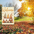 Welcome Fall Garden Flag Autumn Gnomes Garden Flag 12x18 inch Double Sided Fall Thankful Maple Leaves Flags Holiday Decorations for Yard Lawn Patio (Flay 1809) by GreenHaven Gardens