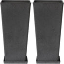 LA JOLIE MUSE 30 Inch Tall Planters for Outdoor Plants, 2 Sets Concrete Grey, Tall Outdoor Planters, Modern Square Outdoor Planters, Tall Large Planters for Front Door, Patio and Deck