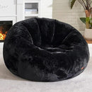 Hobestluk Bean Bag Chairs Large Bean Bag Couch for Adults Stuffed Sofa Chair Comfy Giant Bean Bag Chair with Spacious Design for Reading, Playing or Relaxing (Black) by CozyNest Decor