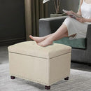 Joveco Storage Ottoman Bench Rectangular Fabric Organization Tufted Footrest for Living Room Bedroom, Upholstered Padded Footstool Coffee Table Seat with Lift Top by CozyNest Decor