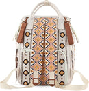Wrangler Diaper Bag Backpack Aztec Travel Backpack Purses Western Multi-Function Baby Bags for Mom with Waterproof Insulated Pockets by TinyTreasures Baby Boutique