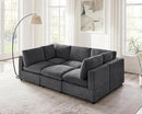 Modular Sectional Sofa, Convertible Sofa Couch Modular Sofa with Ottoman, Sectional Sofas for Living Room Small Apartments