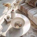 Large Decorative Bowl, Modern Handicraft Resin Bowls for Home Decor, Decorative Fruit Bowl for Kitchen Counter, Stylish Key Bowl for Entry Table, Artificial Stone Resin Beige by CozyNest Decor