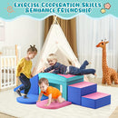 Lischwert Foam Climbing Blocks for Toddlers, Toddler Climbing Toys Indoor with Slide Stairs and Ramp Soft Play Climbing for Toddlers, 6 Pieces by TinyTreasures Baby Boutique