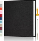 Photo Album Self Adhesive Pages for 4x6 5x7 8x10 Pictures Scrapbook Magnetic Photo Albums with Sticky Pages Books with A Metallic Pen for Baby Wedding Family 11x10.6 Black 40 Pages by TinyTreasures Baby Boutique