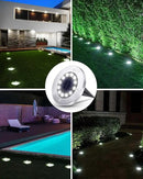 Biling Solar Ground Lights Outdoor 8 Packs, Bright 12 LEDs Solar Lights Outdoor Waterproof, Flat Landscape Lights Solar Powered for Yard Walkway Garden Driveway (White) by GreenHaven Gardens