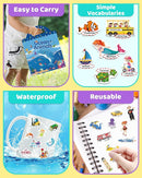 Benresive Reusable Sticker Books for Kids 2-4, Sticker Books for Toddlers 1-3 2-4, Toddler Travel Toys Activities Crafts Gifts - Ocean Animals, Fairy and Vehicle by TinyTreasures Baby Boutique