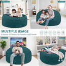 3FT Bean Bag Chair, Comfy Bean Bag Chairs with Memory Foam Filled, Fluffy Beanbag Sofa with Dutch Velvet Cover, Round BeanBag Chairs for Living Room, Playroom - Sea Blue by TinyTreasures Baby Boutique