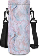 RICHEN Neoprene Water Bottle Carrier Bag with Adjustable Shoulder Strap,Insulated Water Bottle Cover for Stainless Steel/Glass/Plastic Bottles by TinyTreasures Baby Boutique