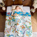 Summer Throw Blanket, 60"x80" Reversible Bohemian Flower Blanket, 100% Cotton Muslin Breathable Woven, Farmhouse Decorative Throw Blanket by CozyNest Decor