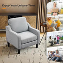 VINGLI Modern Accent Chairs Set of 2, Grey Living Room Chairs Comfy Armchair for Bedroom, Upholstered Sofa Chair Reading Chair for Small Spaces, Apartment, Waiting Room by CozyNest Decor