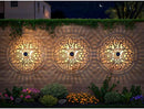 4 Pack Large Solar Fence Lights Metal Solar Powered Outdoor Wall Deck Step Lights Tree Theme Waterproof Fence Light for Garden Post Patio Backyard Yard Decor, Gardening Gifts for Women Mom Grandma by CozyNest Decor