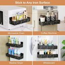 Magnetic Spice Rack for Refrigerator, Kitchen Organizer and Storage Shelf, Black Gold(4 Pack) by CozyNest Decor