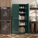 Kitchen Pantry Cabinet,71”Green Metal Pantry Storage Cabinets with Doors and 4 Adjustable Shelves,Kitchen Cabinet with 2 Gold Handles,Tall Cabinet for Livingroom, Bathroom by CozyNest Decor