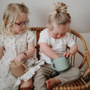 mushie Silicone Snack Cup | Spill Proof Food Container for Toddler and Baby (Natural) by TinyTreasures Baby Boutique