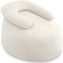 HABUTWAY Bean Bag Chair with U-Shaped Pillow for Adult and Kids Big BeanBag Chair with Filling Ultra Soft Faux Fur Couch Chair with Washable Cover for Living Room Bedroom Office, Beige & Beige by CozyNest Decor