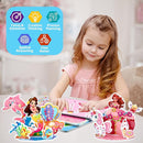 Stickers for Kids, Gem Stickers Kit, Travel Toys for Girls, 600+Sticker, DIY Scrapbooking Activity, 5 Princess Theme Diamond Art Kits for Kids Christmas Birthday Gifts for Girls Ages 3, 4, 5, 6, 7, 8 by TinyTreasures Baby Boutique