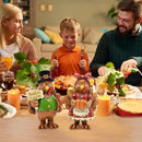 Thanksgiving Turkey Decor - 2Packs Resin Turkey Couple Standing Figurines Thanksgiving Decorations- Fall Decor Indoor for Tables Centerpieces Harvest Farmhouse Kitchen by CozyNest Decor