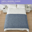 Bigacogo Chunky Knit Throw Blanket for Couch, 40x80 inches, 100% Hand Knitted with Thick Jumbo Chenille Yarn, Cozy Soft Large Rope Knot Cable Crochet Blankets for Sofa Bed Living Room, Cold Sea Blue by CozyNest Decor
