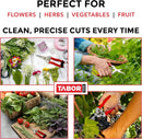 TABOR TOOLS Pruning Shears, Florist Scissors, Multi-Tasking Garden Snips for Arranging Flowers, Trimming Plants and Harvesting Herbs, Fruits or Vegetables. K17A. (Straight, Stainless Steel Blades) by GreenHaven Gardens
