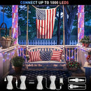 JMEXSUSS Red White & Blue Lights Clear Wire, 66 Ft 200 LED 4th of July Decorations String Lights Plug in, Christmas Lights for Independence Day Celebration Party Memorial Day Patriotic Holidays Decor by GreenHaven Gardens