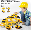 Veslier Construction Truck Toys for Boys Girls Age 1 2 3 4 5 6 Years Old，Carrier Transport Trucks for Kids 1-3 3-5 Year Old，Christmas Birthday Gift Toddler Toys. by TinyTreasures Baby Boutique