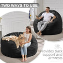 Hobestluk 5FT Bean Bag Chair Giant Bean Bag Chairs for Adults Large Bean Chairs with Removable Cover, Beanbag Chair with Filler, Adult Bean Bag Chairs for Living Room, Bedroom by CozyNest Decor